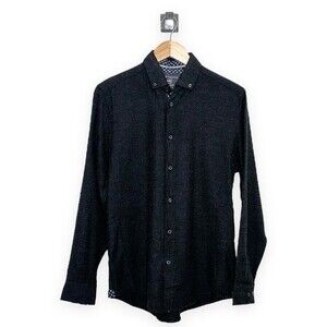 Report Collection Mens Soft Touch Flannel Charcoal Grey L/S Button‎ Shirt SM NWT
